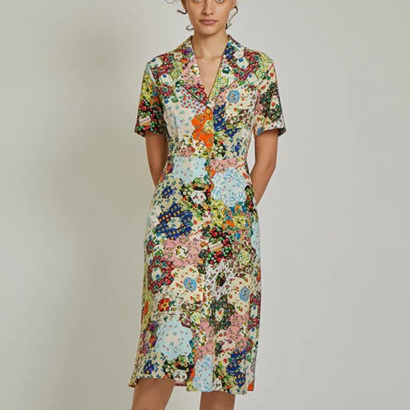 NWT Rachel Antonoff Peri Shirtdress in Fruit Salad Print - Picture 1 of 2